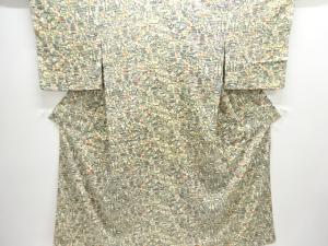 大正ロマン　型染寺塔模様着物